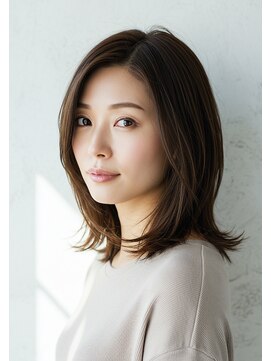 アントワープトーキョー(antwerp TOKYO) 30代40代50代内巻きミディアムレイヤー髪質改善白髪染め