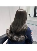 美髪透明感オリーブグレージュカラー