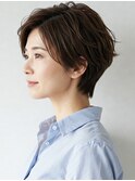 40代/50代/60代ひし形小顔ショートボブ絶壁解消白髪ぼかし△51
