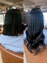 アンククロス 表参道(ANKH CROSS)&nbsp;ワンカラー＋エクステ[ビフォーアフター]