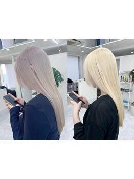 【気軽に楽しむ、最新トレンド。】大人気*ブリーチ込ダブルカラー+髪質改善◎TOKIOトリートメント\12,500