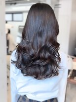 レノラ 本町(LENORA)&nbsp;美髪ミディアムレイヤーカットデジタルパーマチェリーブラウン