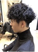 ツイストスパイラルパーマショートレイヤーマッシュツーブロック