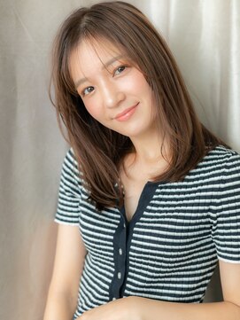 カバーヘアアンドスパ ブリス 浦和(COVER HAIR&SPA bliss) コーラルベージュブリーチなしミディアムレイヤーX浦和20代30代
