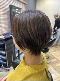 ミルクティーブロンド/ダークブルー/鎌取/市川いづみ