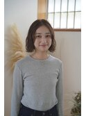 【sui hair studio 富塚町】切りっぱなしボブパーマ