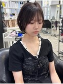 収まり重視 小顔見えショートボブ 博多美容室