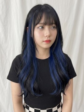 ココカラヘアー ニコ(cococara hair nico) インナーカラー/イヤリングカラー/ブルー