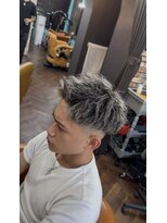 クラウン(CROWN) ホワイトメッシュ×ツイストパーマ