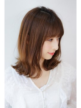 レックス 中野(rex) 小顔に見せるヘア/ミディアム外ハネワンカール[中野/中野駅