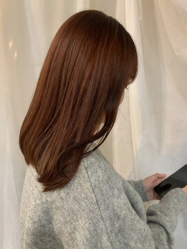 スイート ヘアデザイン(Suite HAIR DESIGN) オレンジカラー 艶カラー オルチャンヘア