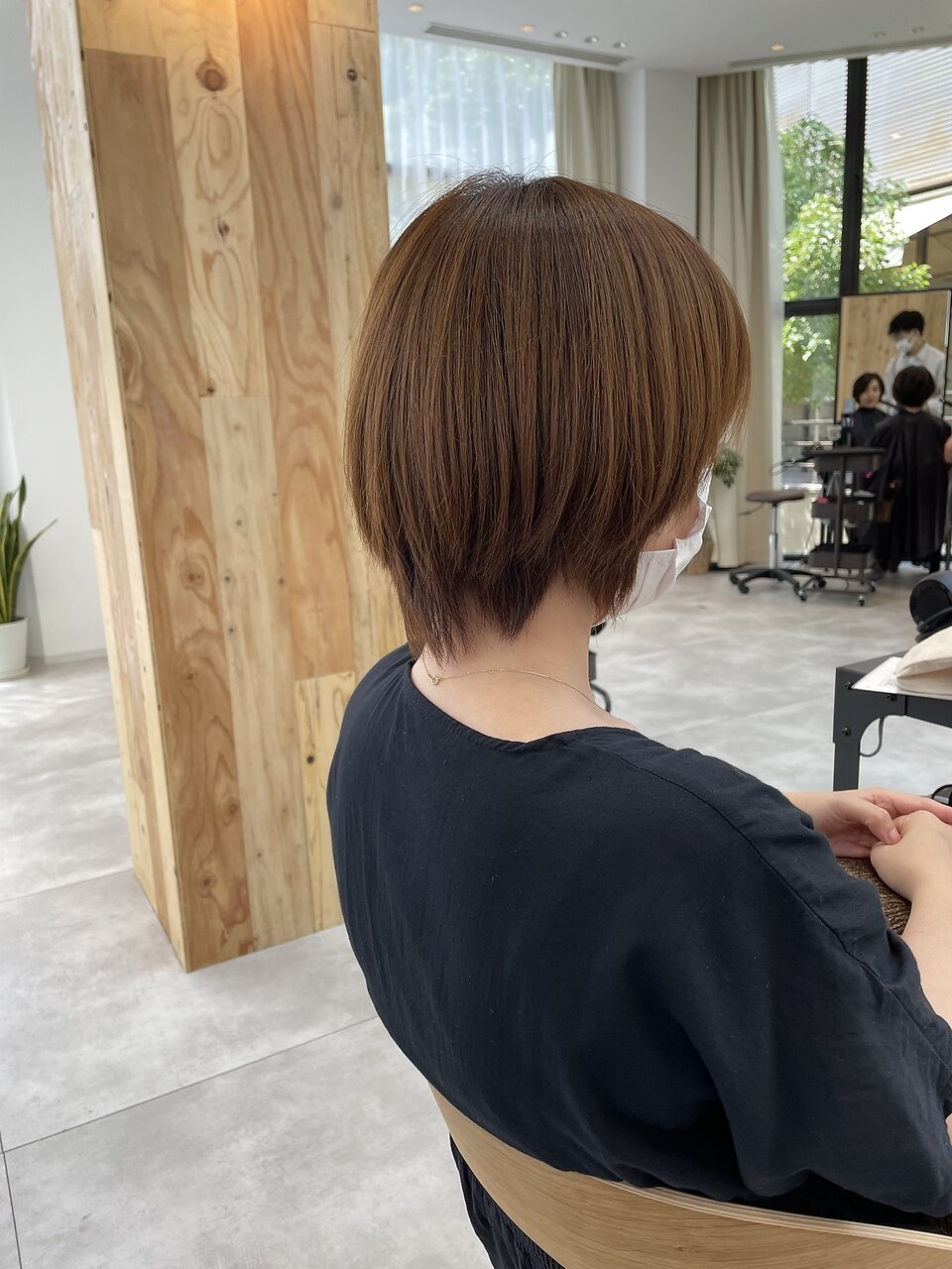 ブリーチなしマロンベージュ透明感☆伸ばしかけも可愛いショート