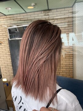 ラフ(LAFF) #バレイヤージュ#グレージュカラー#ボブウルフ#ココアベージュ