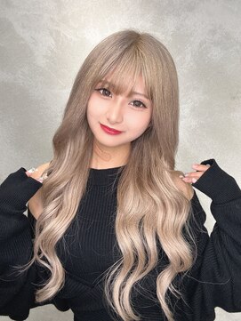 アルマバイロサ(ALMA by ROSA) ハイベージュカラー×シールエクステ80枚　担当SE-YA