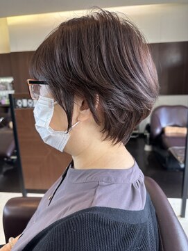 ムース 福島市店(Mousse-88-) ショートボブ ピンクベージュ
