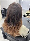.ベージュ×グラデーションカラー.