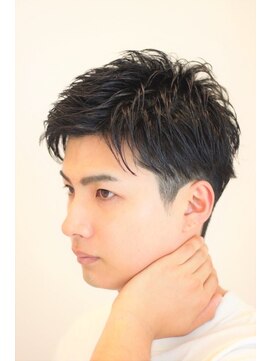 ノイセル 心斎橋(Noisyle) アップバングショートニュアンスパーマ