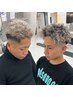 【大西指名】メンズダブルカラー(ホワイトメッシュ可)＋パーマ＋カット