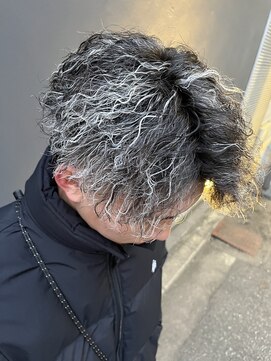 メンズグルーミングナンバーナイン(MEN'S GROOMING NUMBER NINE) ホワイトメッシュ/ツイストスパイラル/メンズパーマ