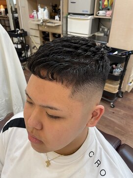 銀座マツナガ 浅草店 短髪パーマ/スキンフェード/ワイルド