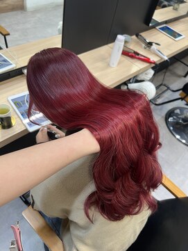 ジーニー 横浜(giinii) ハイトーンカラー_チェリーレッド