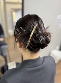カチモリアレンジ《結婚式ヘアお団子アレンジ》
