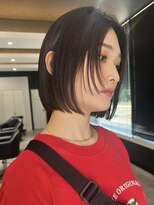 エイチ(H)&nbsp;xカラー/イメチェン/ホワイトブロンド/外ハネボブ/美髪/