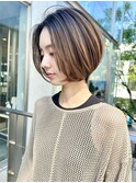 前下がりショート長めショートショートボブ30代40代50代表参道