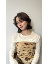 ラボヌールヘアーノーブル 新越谷店(La Bonheur hair noble) シースルーバング 大人ボブデザインカラーレイヤーカット