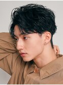 心斎橋フェザーショートフェザーパーマセンターパート20代緩め