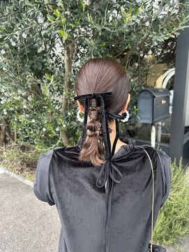 サバ ヘアー スペース(SABA hair space) タイトツイン×編み下ろし