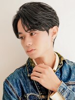 カライング(ing) スーツ短髪ツーブロック束感モテる黒髪シークレットパーマ流行