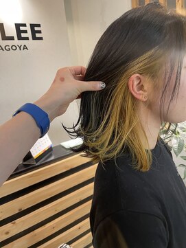 アイリー 名古屋(A/LEE) インナーカラー/イエローベージュ/ボブインナー