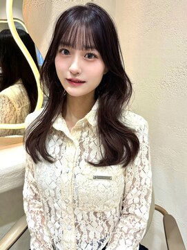 サイン 渋谷(SIGN) 韓国ヘアーハッシュカットレイヤーカットグレージュブリーチ無し