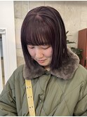 栄黒髪垢抜けストレートシルエットボブヘア　　　