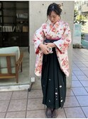 卒業式袴着付けヘアセットブーツスタイル予約受付中