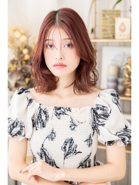 カバーヘア ブリス 志木南口駅前店(COVER HAIR bliss) 大人美人ひし形ミディアム艶感バーガンディa志木20代30代40代