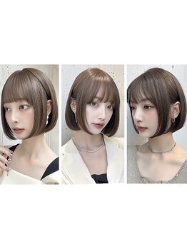 [口コミで好評☆]小顔効果もある顔周りの細かいカットで印象チェンジ！韓国風カットも◎《カット+TR\4950》