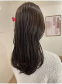 韓国/顔周りレイヤー/ダブルカラー/ベージュ/前髪新潟長岡宮関