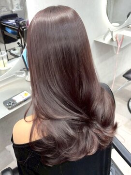 オニキス(ONYX) T32レイヤーカットピンクベージュ髪質改善表参道韓国ロング