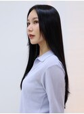 透明感春カラー韓国風髪質改善艶髪美髪ストレート