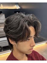 バース 河原町店(BIRTH)&nbsp;韓国へアカルマパーマワックスなしセンターパート黒髪ウルフ