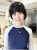 オリーブベージュ/レイヤーカット/顔周りレイヤー/シースルー