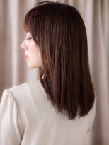 モッズヘア 越谷(mod's hair) ダークアッシュブラウンハッシュカット艶感ストレート30代40代X