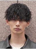 原宿メンズパーマルーズパーマシャドウパーマッシュウルフゆるめ