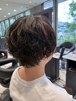 アース 南福島店(HAIR&MAKE EARTH)&nbsp;ぺたっとなりやすい髪のパーマ×ショートでふんわり可愛く