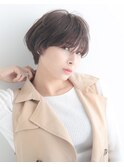 シースルーバング×マッシュショート
