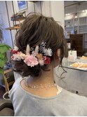 ドライフラワーシニヨン