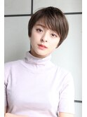 20代30代40代大人可愛いマッシュショート 黒髪でも可愛い