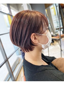 エミュー(emue) 京都 ショート 耳かけショート 艶カラーピンクラベンダー 中島